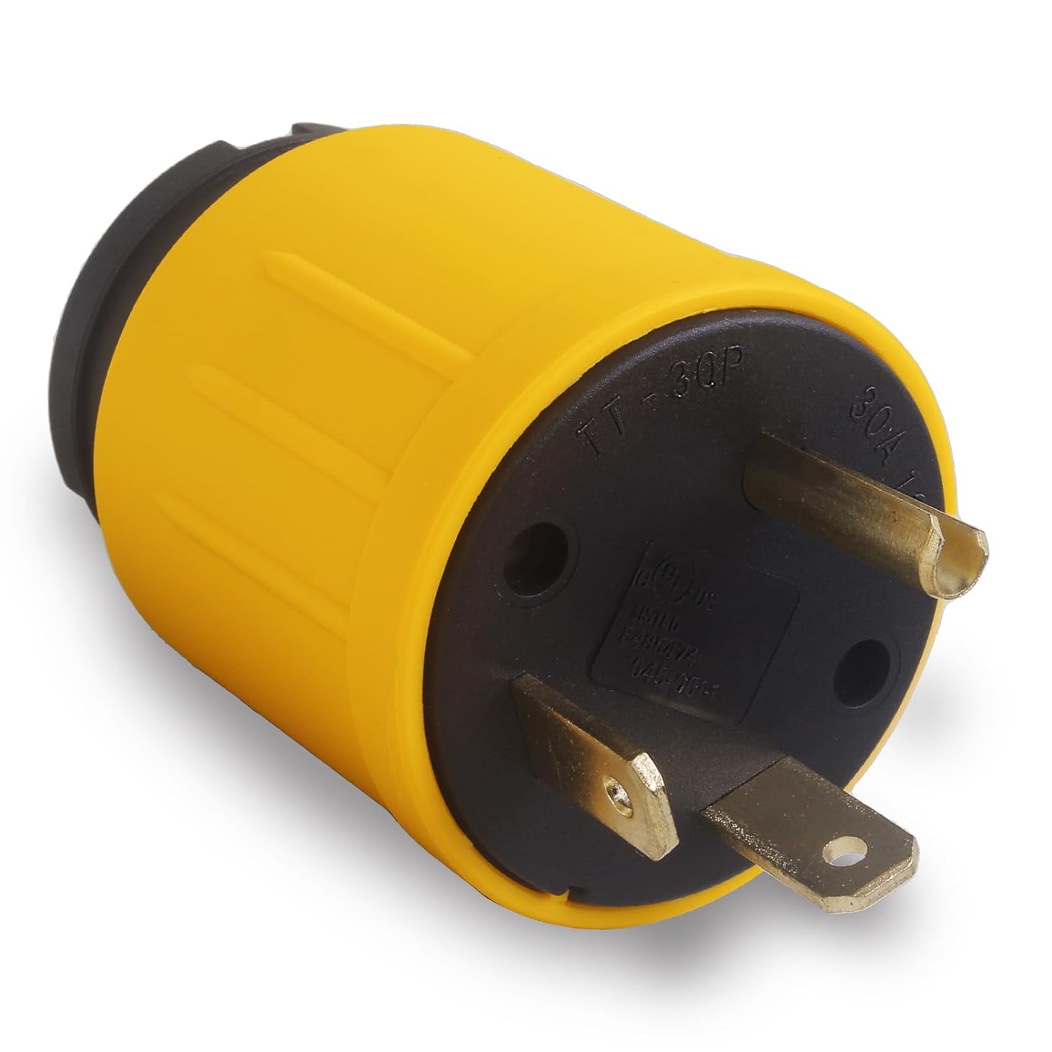 RV Adapter, 30 Amp NEMA TT-30P 3-Prong Twist-Lock Power Male Plug to L5-30R Female Outlet Output 125V, Generator Power Adapter - AceupEnergy