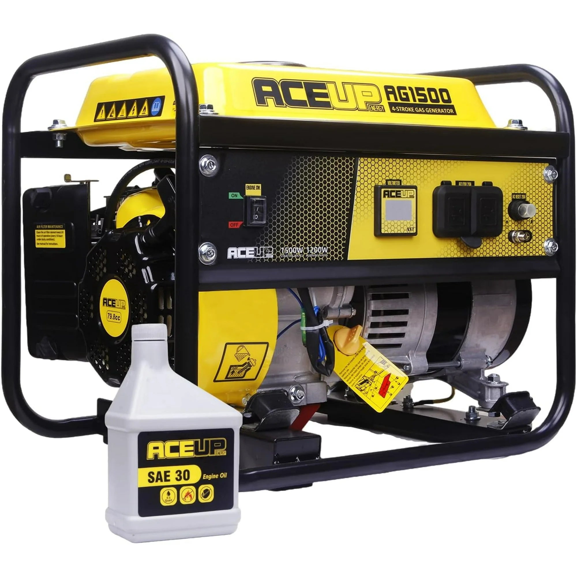 Aceup Energy 1,500W Gas Powered Generator, Portable Generator, Camping Ultralight,EPA Compliant - AceupEnergy