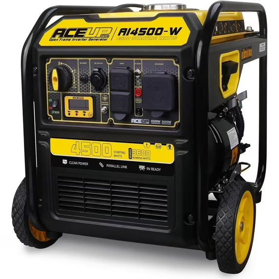 Aceup Energy 4500 Watt Gas Powered Generator, Inverter Portable Generator 223cc for RV Camping Home Use, EPA Compliant - AceupEnergy