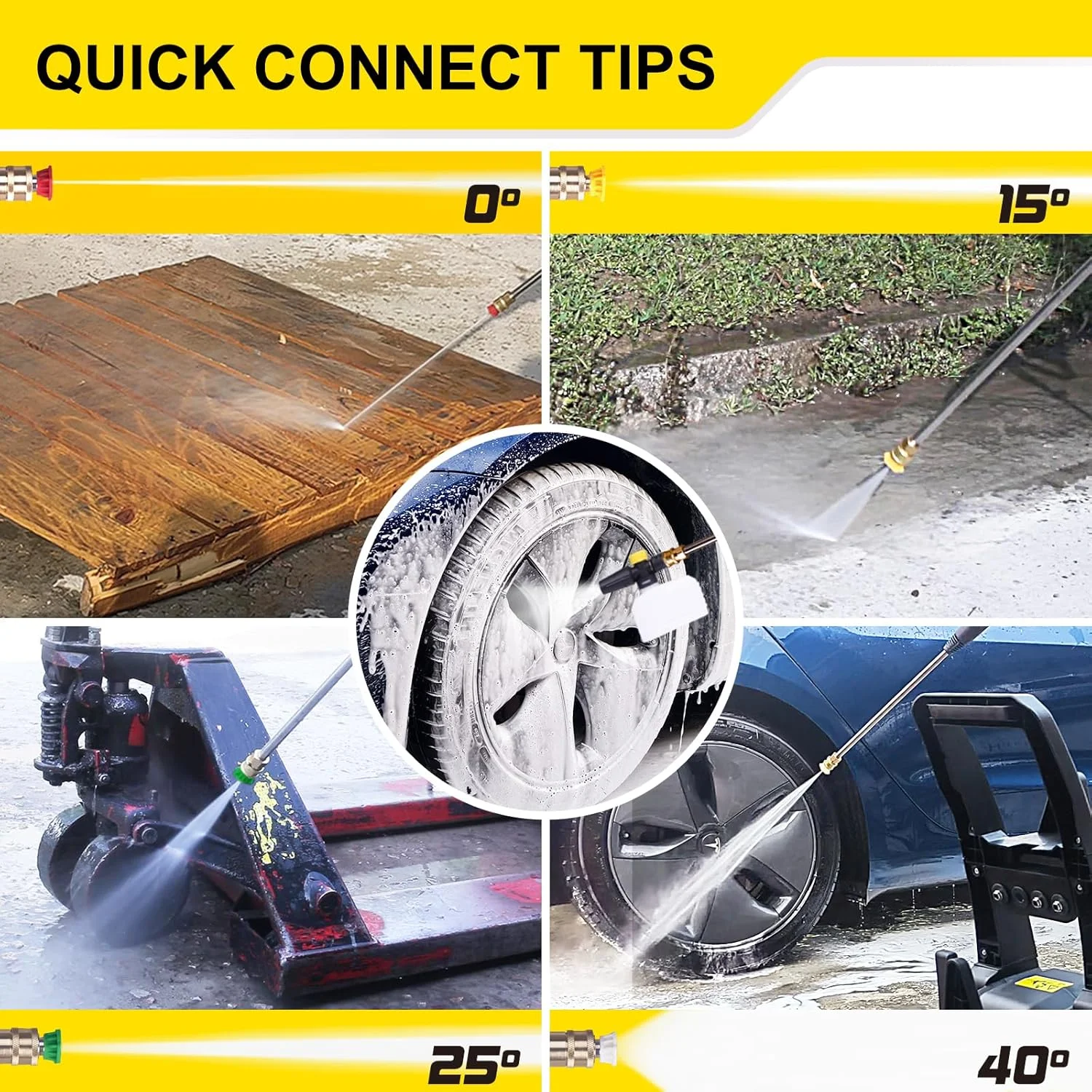 Aceup Energy 4000 PSI 2.6GPM Portable Electric Pressure Washer for Cars Fences Patios Driveways, Lightweight