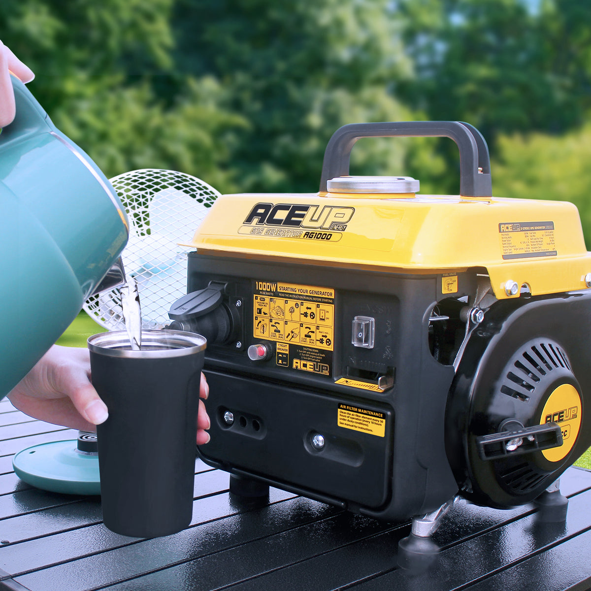 Aceup Energy 1000 Watts 2-Stroke Gas Powered Generator | Portable Smal ...