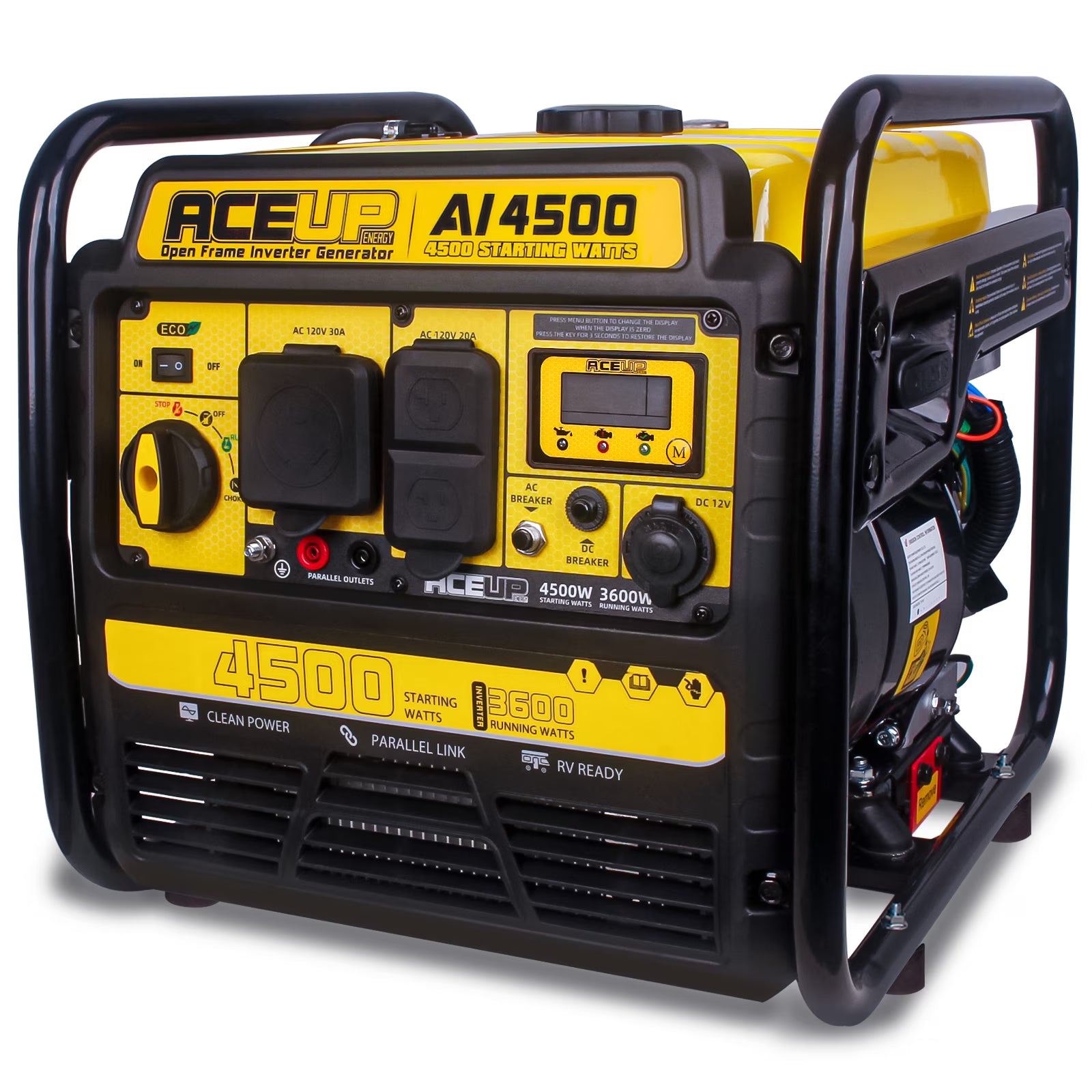Aceup Energy 4500 Watt Inverter Generator 223CC, Gas Powered Generator for Home Use, Camping, EPA Compliant