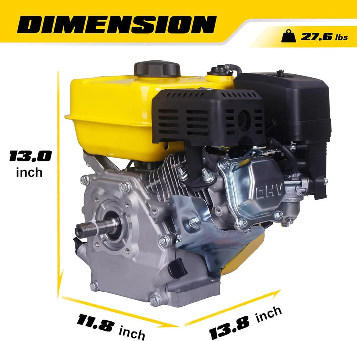 Aceup Energy 7HP 212cc Small Gas Engine Horizontal Shaft with 4 Stroke OHV Gas Motor - AceupEnergy