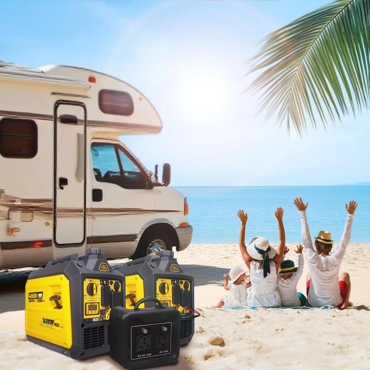 Aceup Energy 4000 Watt Dual Fuel Inverter Generator Portable Quiet, Gas and Propane Powered for Home, RV-Ready, EPA Compliant - AceupEnergy
