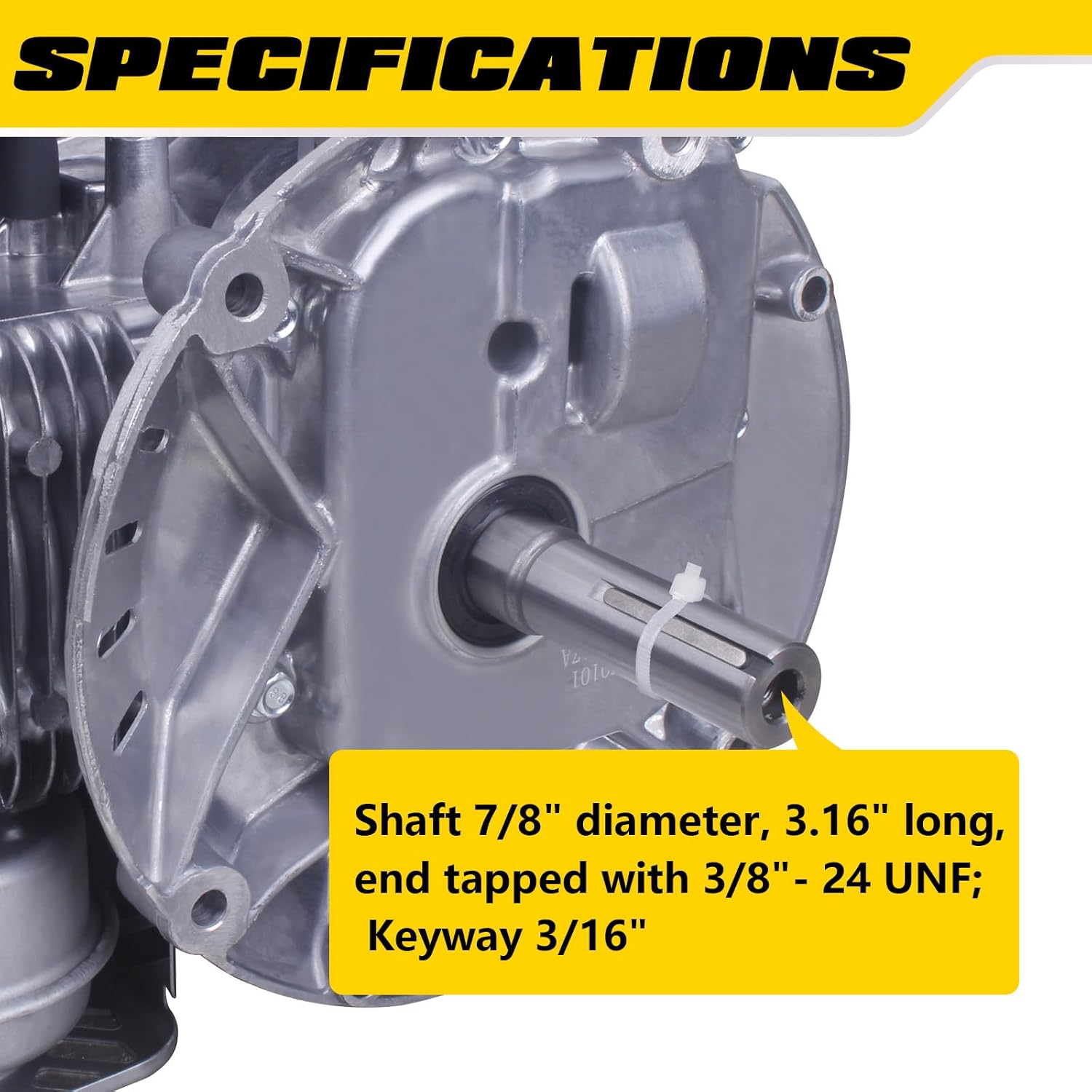 Aceup Energy Gas Engine Vertical Shaft, 4.4HP 173cc 4-Stroke OHV Gas Motor for Lawn Mower, EPA Compliant - AceupEnergy